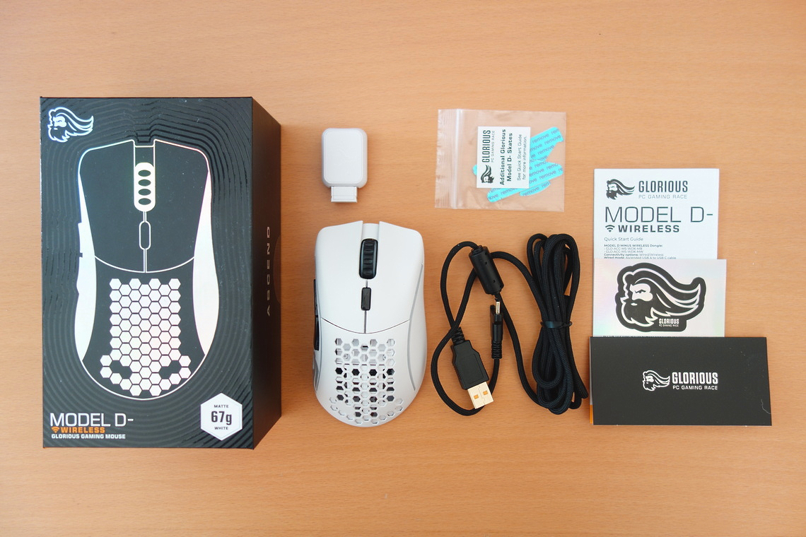 Glorious Model D Minus Wireless - Matte White - Gaming Mouse - Brand New