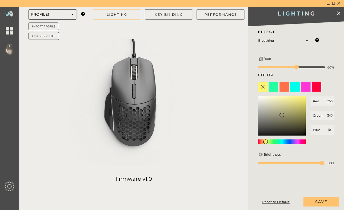 Glorious Model I Gaming Mouse Review - Software & Lighting