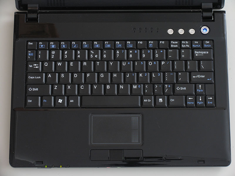 The keyboard is your normal notebook keyboard layout. 
