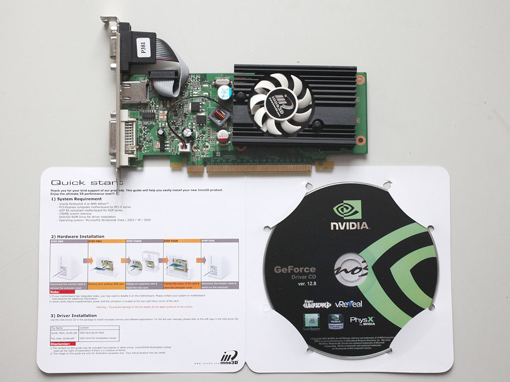 Inno3D GeForce 210 512 MB Review - Packaging & Contents | TechPowerUp