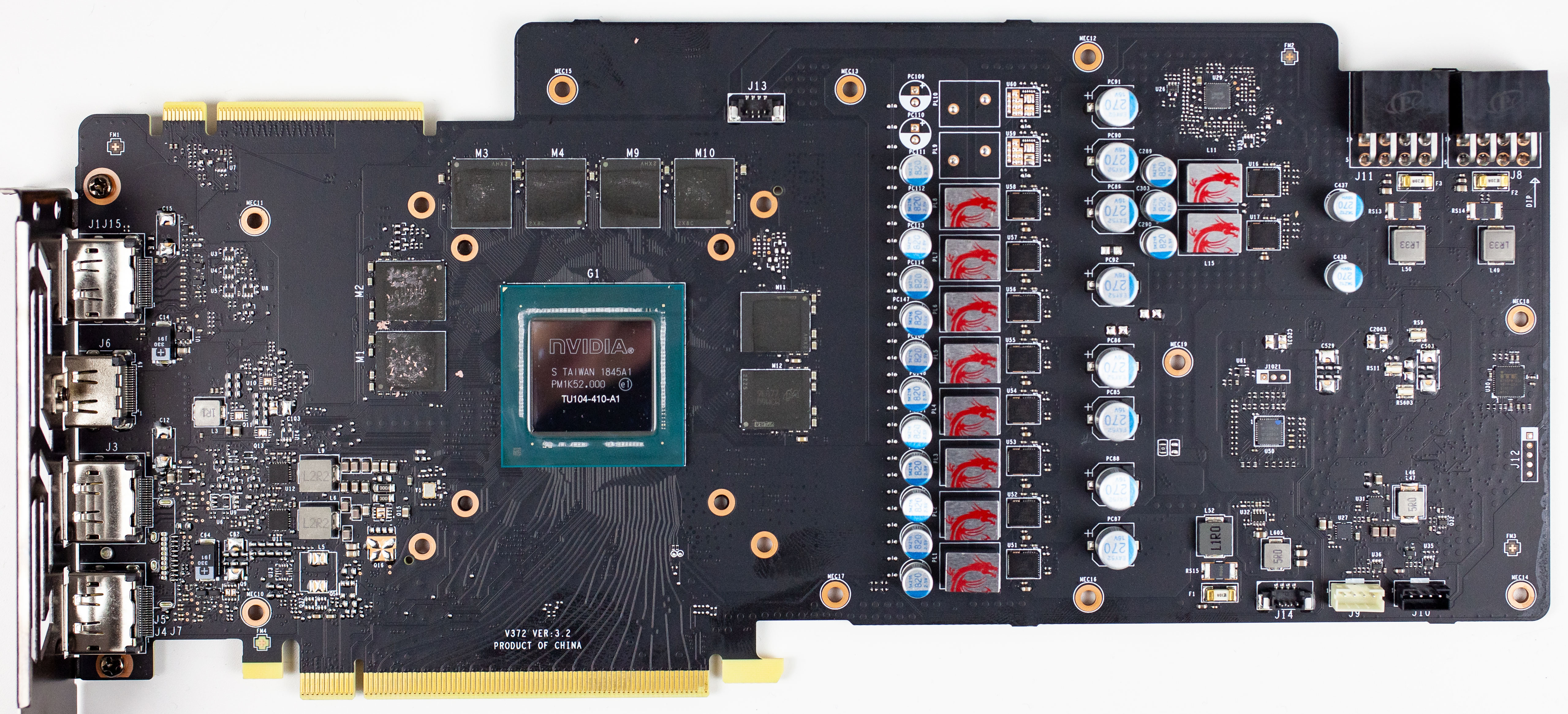 MSI GeForce RTX 2070 Super Gaming X Trio Review - Circuit Board