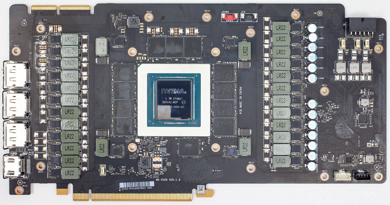 MSI GeForce RTX 3090 Ti Suprim X Review - Circuit Board Analysis