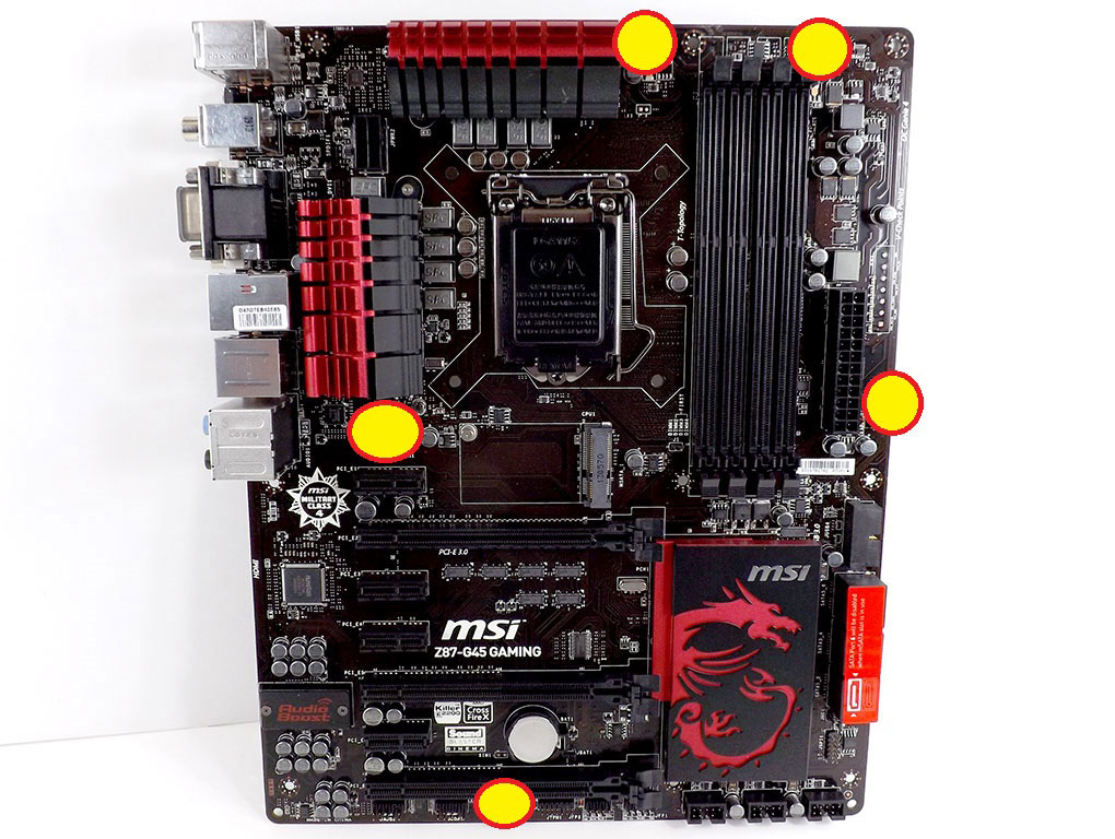 hvis Kirkegård komme MSI Z87-G45 GAMING (Intel LGA 1150) Review - The Board - Layout |  TechPowerUp