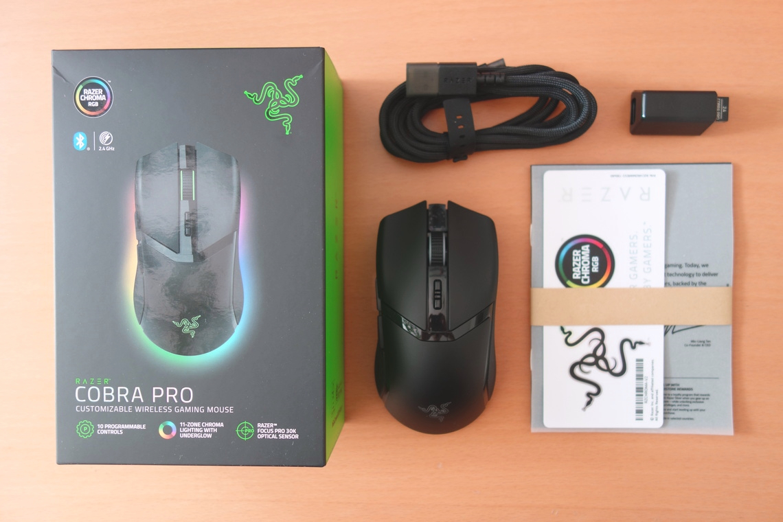 Razer Cobra Pro Review - Packaging, Weight, Cable & Feet | TechPowerUp