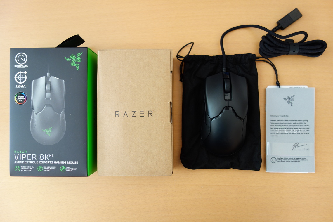 Razer Viper 8K Review - Packaging, Weight, Cable & Feet