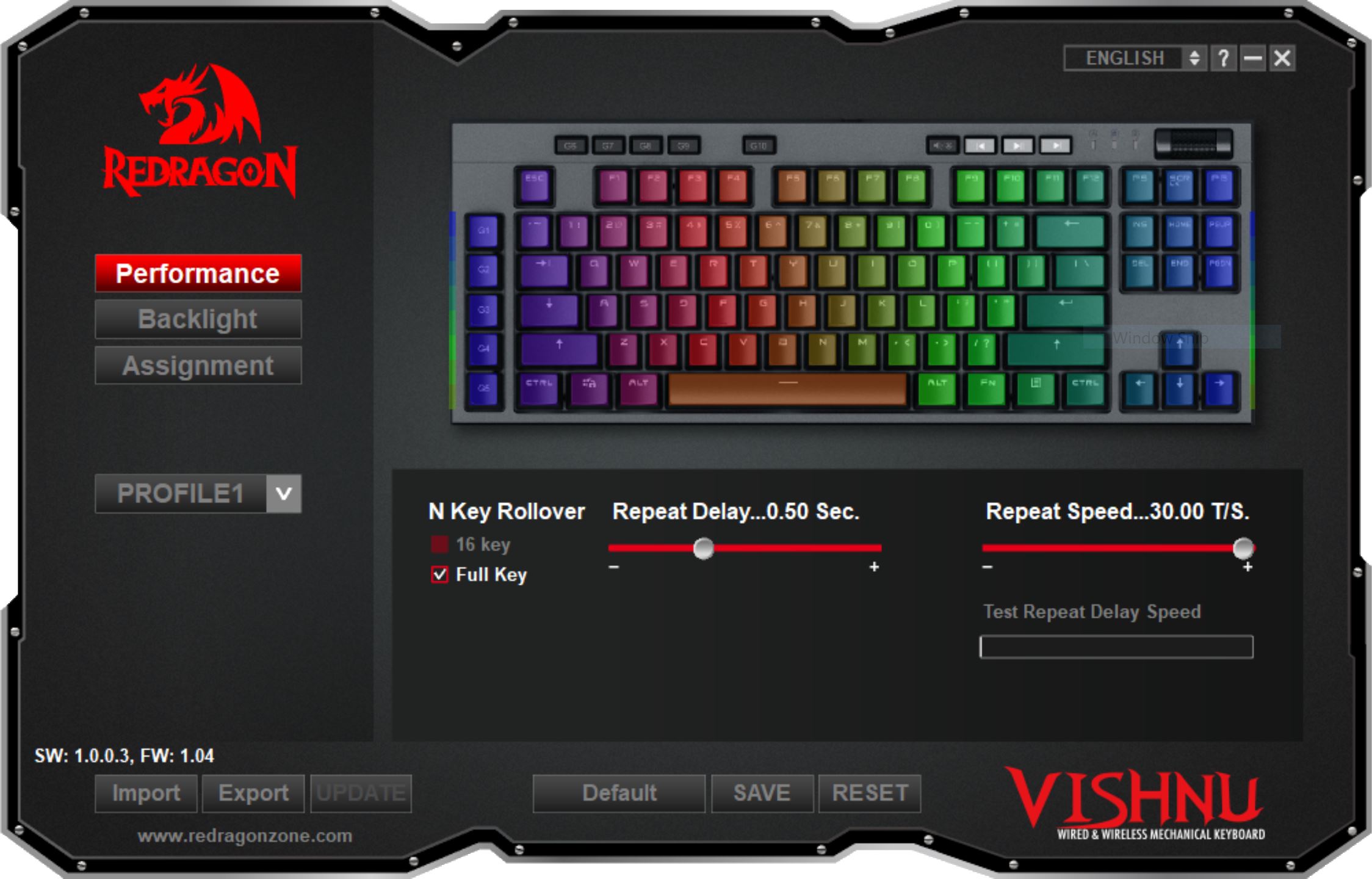 Redragon VISHNU K596 RGB MECHANICAL Wired & Wireless | VISHNU K596RGB ...