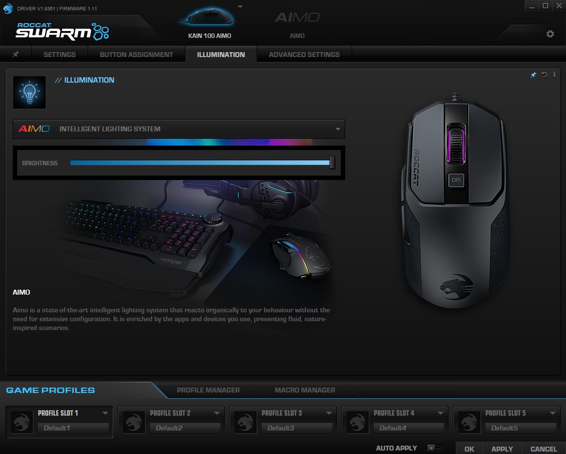 Roccat Kain 100 Aimo Review Software Lighting Techpowerup