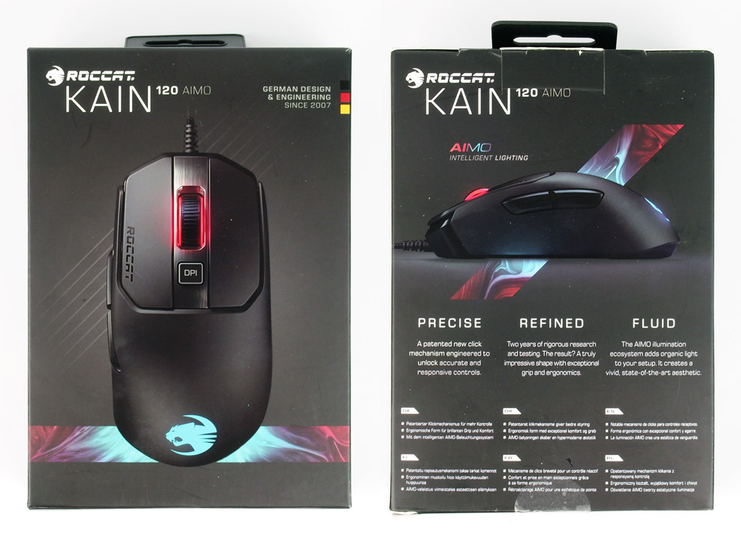 Roccat Kain 1 Aimo Review Packaging Shape Techpowerup