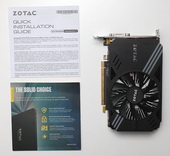 ZOTAC GeForce GTX 1060 Mini 3 GB Review - Packaging & Contents