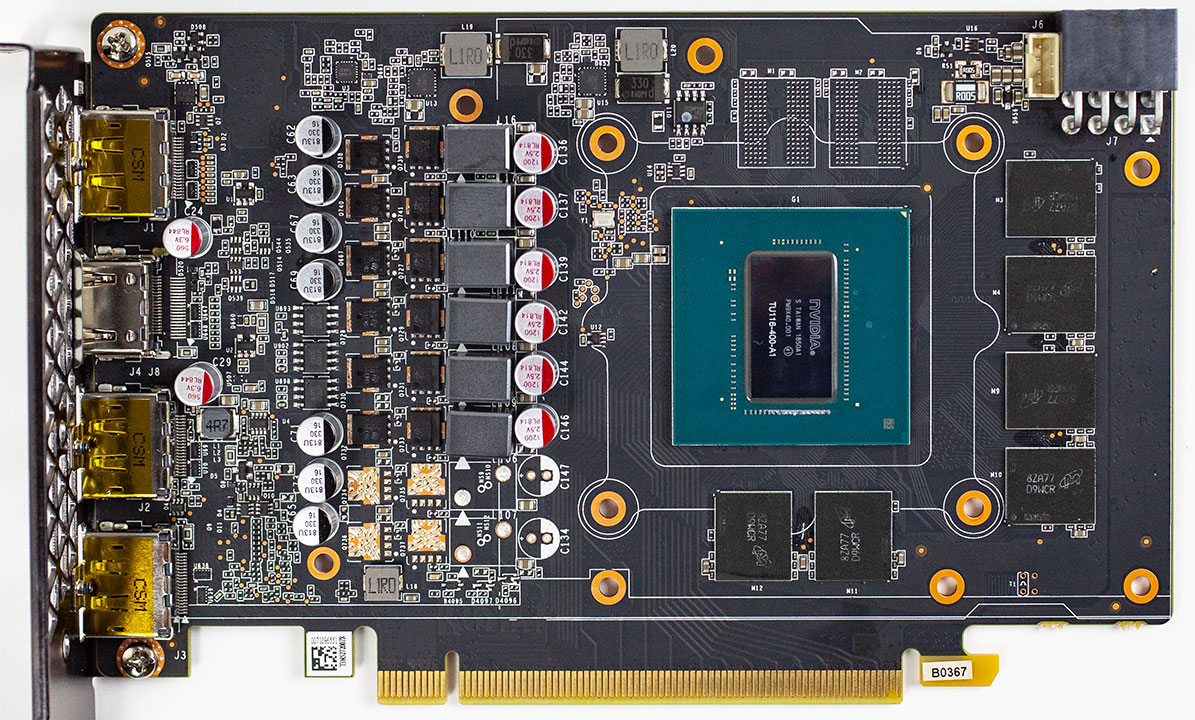 Zotac GeForce GTX 1660 Ti 6 GB Review - Circuit Board Analysis